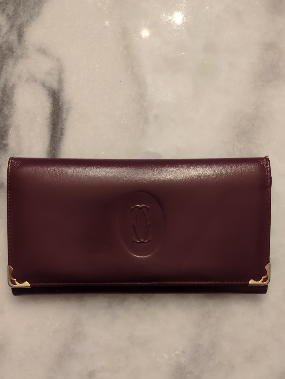 Vintage Cartier Oxblood Multi Compartment Wallet